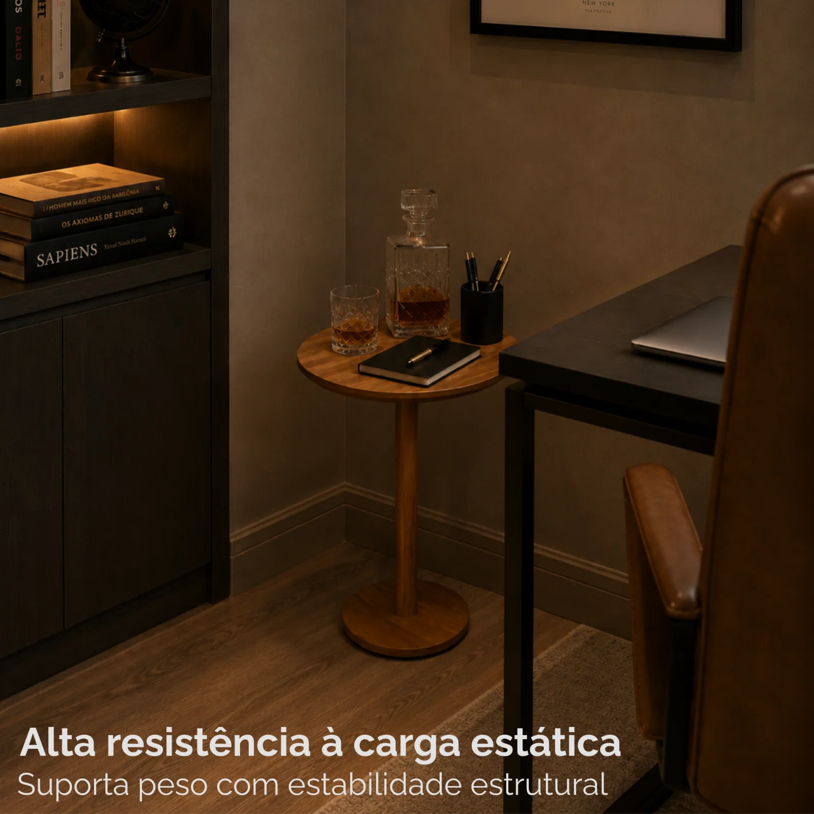 Mesa Lateral Monopé para Sofá, Sala e Quarto Ecoeden - Imagem 11