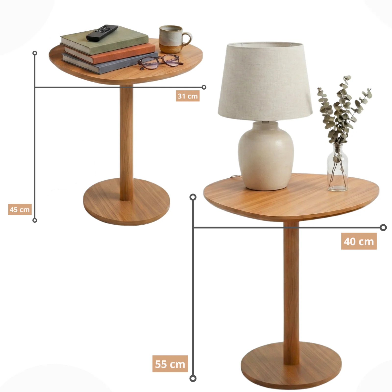 Mesa Lateral Monopé para Sofá, Sala e Quarto Ecoeden - Imagem 2