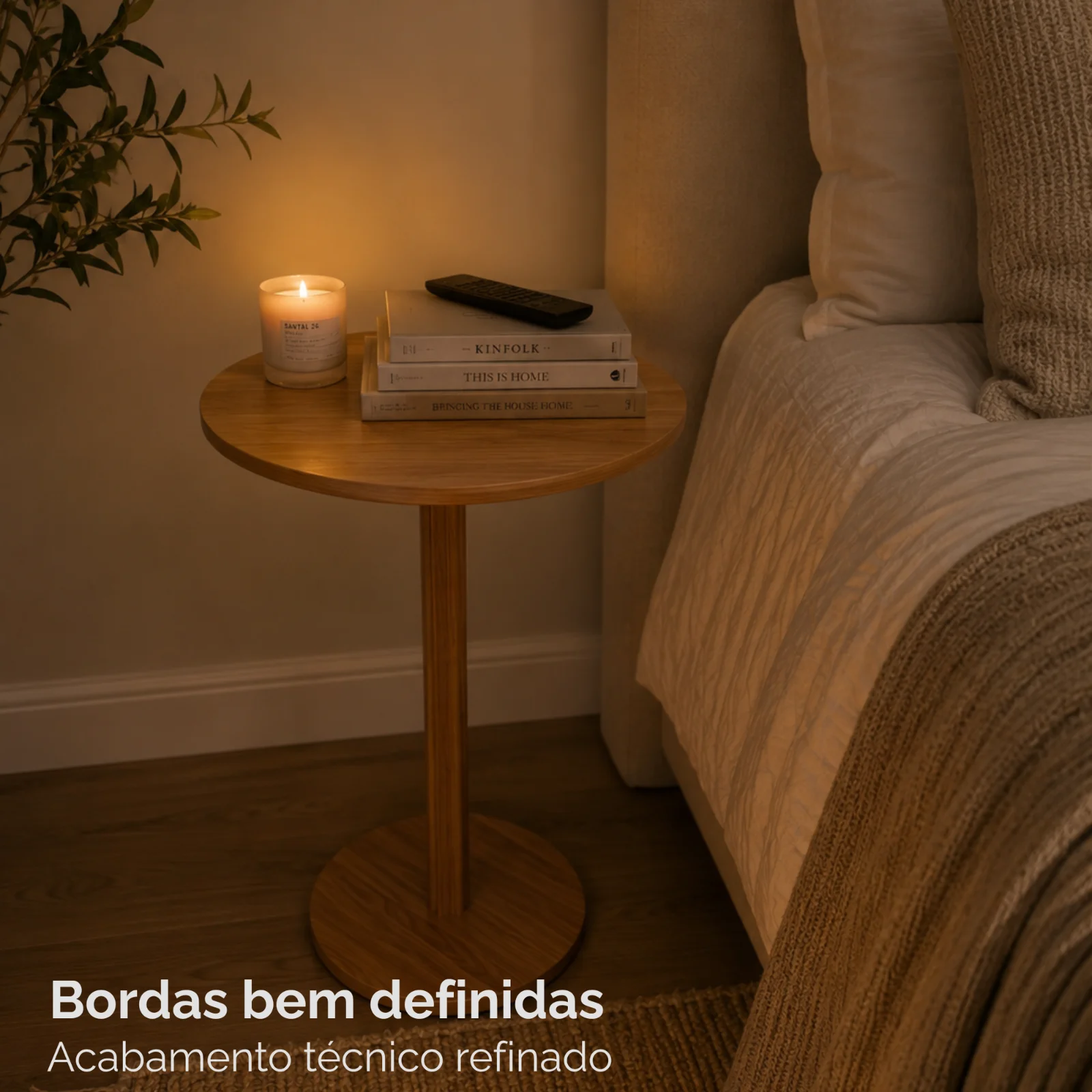 Mesa Lateral Monopé para Sofá, Sala e Quarto Ecoeden - Imagem 5