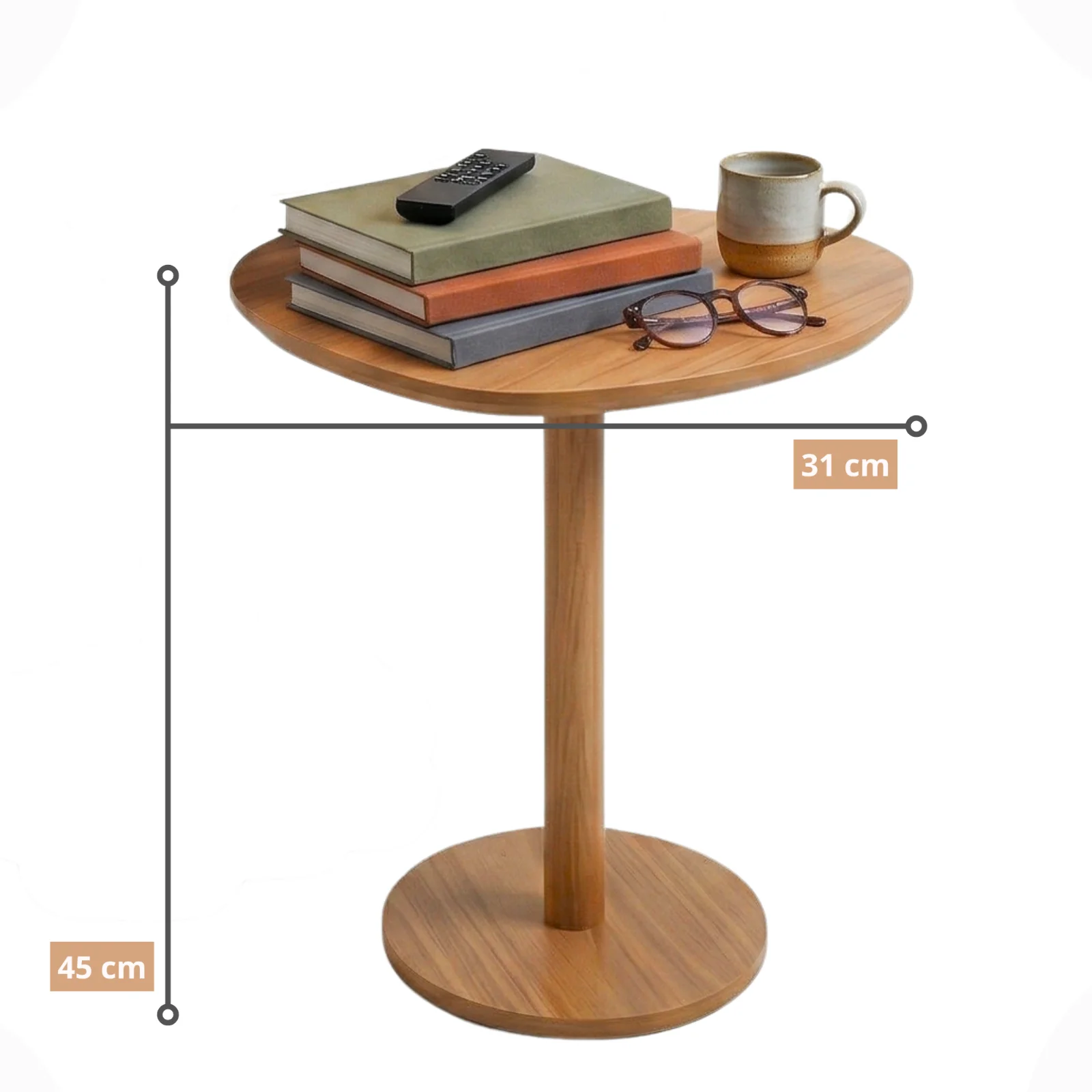 Mesa Lateral Monopé para Sofá, Sala e Quarto Ecoeden - Imagem 13
